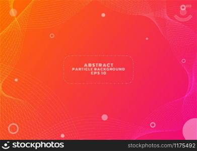 Abstract particle background line shape wave pattern flow design modern style. vector illustration