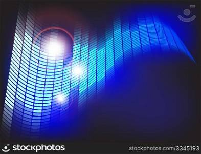 Abstract Party Background - Blue Equalizer