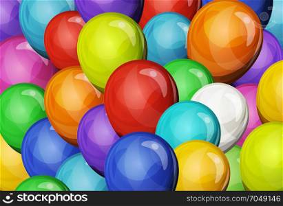 Abstract Party Balloons Background. Illustration of carnival and holidays party balloons, for festive backgrounds