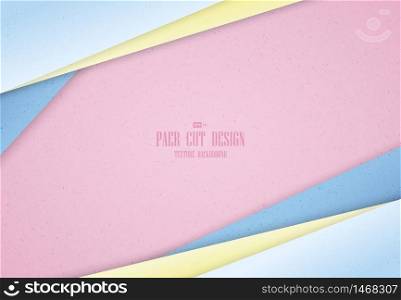 Abstract pastel gradient color of paper cut template design background. Use for ad, poster, artwork, template design, print. illustration vector eps10