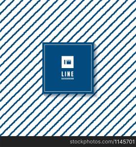 Abstract pattern blue hand drawn rough lines diagonal on white background. Vector illustration