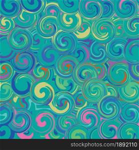 Abstract pattern. Colorful circles on blue background geometric design. Vector illustration.