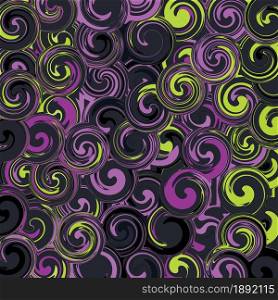 Abstract pattern. Colorful circles on dark background geometric design. Vector illustration.