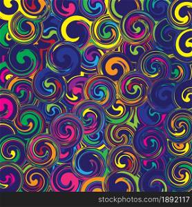 Abstract pattern. Colorful circles on dark background geometric design. Vector illustration.
