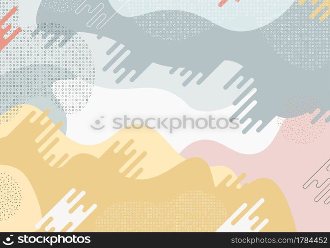 Abstract pattern design of wavy minimal style with geometric style background. Cover design for template headset. illustration vector