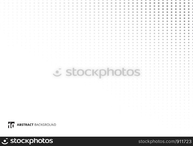 Abstract pattern gray halftone dots on white background and texture. Vector illustration