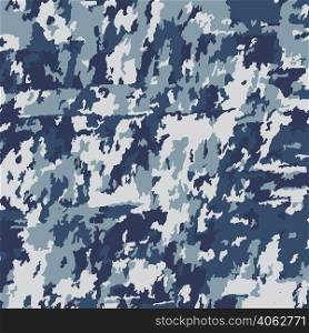 Abstract pattern in blue tones imitating military camouflage. Spotted background for fabric, camouflage, texture and textiles.
