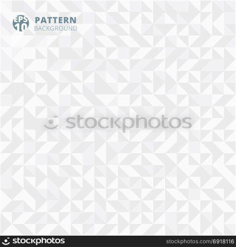 Abstract pattern of geometric shapes. white and gray gradient mosaic background. Geometric hipster triangular seamless. vector illustration