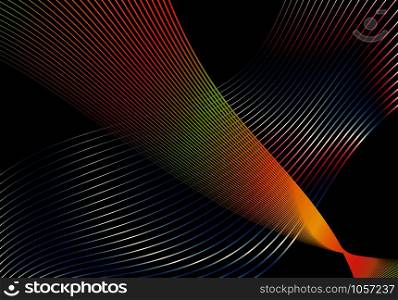 Abstract pattern of intersecting colored lines for scenery and background. Solution for texture, fabrics and packaging.