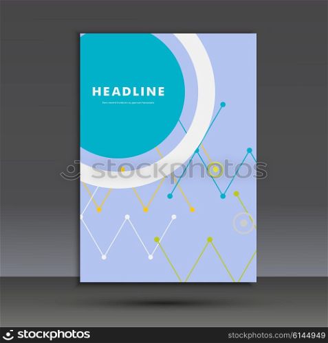 Abstract pattern of lines and circles. Title page A4. Vector illustration. Abstract pattern of lines and circles. Title page A4. Vector illustration.