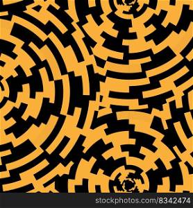Abstract pattern orange and black. Vector illustration