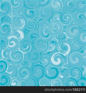 Abstract pattern. Spiral concentric circles on blue background geometric design. Vector illustration.