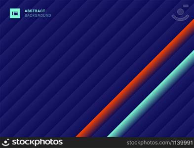 Abstract pattern stripes geometric diagonal lines blue, green, red vibrant color background with space for your text. Vector illustration