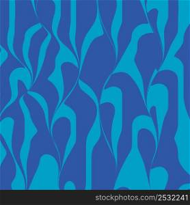 Abstract pattern vector illustration. Blue waves surface.