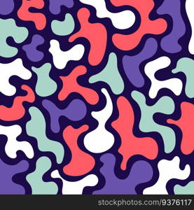 Abstract pattern white, blue, pink, purple color fluid or liquid flowing shapes background. Vector illustration