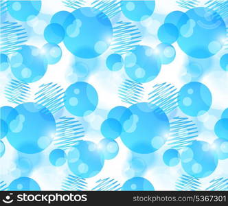 Abstract pattern with blue circles