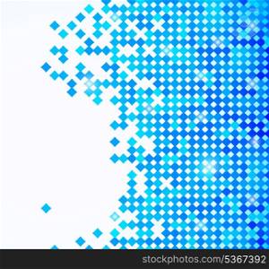 Abstract pattern with blue squares