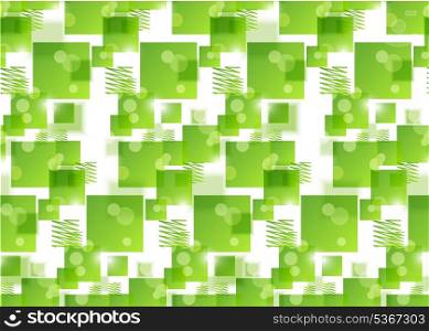 Abstract pattern with green squares