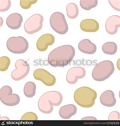 Abstract pebbles in modern colors seamless pattern. Perfect for T-shirt, scrapbooking, textile and print. Hand drawn vector illustration for decor and design.