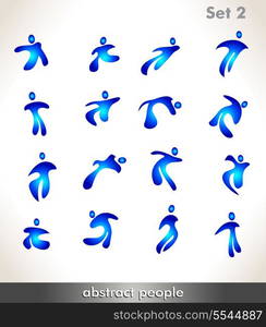 Abstract people icons and symbols can be used for invitation, congratulation or website layout vector