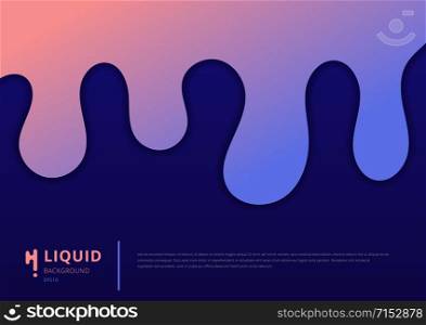 Abstract pink and blue gradient liquid flow background. Vector illustration