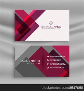 abstract pink and gray business card design