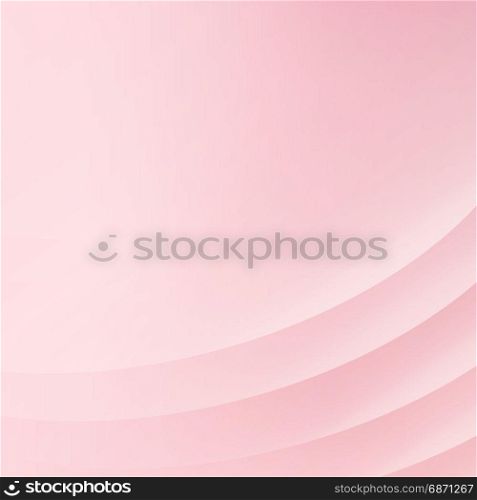 Abstract pink background with curve lines smooth pink light, Vector illustration, copy space