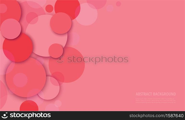Abstract pink circle background vector illustration