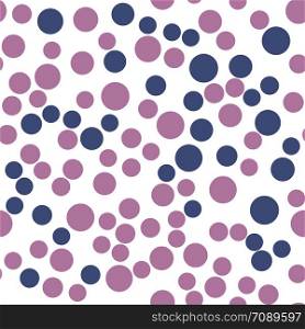 Abstract pink circles seamless pattern. Minimalistic elements wallpaper. Simple background. Vector illustration. Abstract simple circles seamless pattern. Minimalistic elements wallpaper.