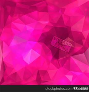 Abstract pink modern background with polygons can be used for invitation, congratulation or website layout vector