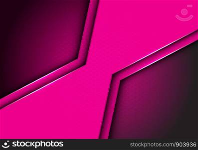 Abstract pink polygon metallic with hexagon mesh pattern design modern futuristic background vector illustration.
