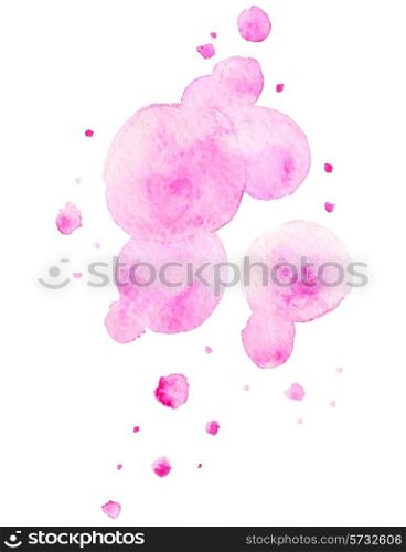 Abstract pink watercolor vector background for design