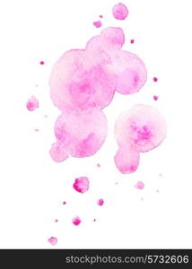 Abstract pink watercolor vector background for design