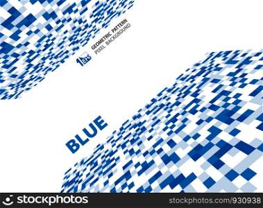 Abstract pixel blue geometric pattern design. Small decorating details of illustration. vector eps10