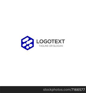 Abstract pixel logo. Tech logo