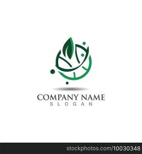 Abstract plant vector sign world. Logotype for Ecology, nature, world activity