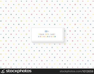 Abstract polka dot colorful minimal dedisn of decoration background. Use for poster, artwork, template design. illustration vector eps10