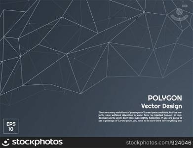 Abstract polygon dark background cool design modern style with space for your text. vector illustration
