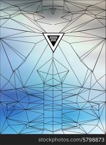 Abstract polygonal background, triangles background. Linear illustration