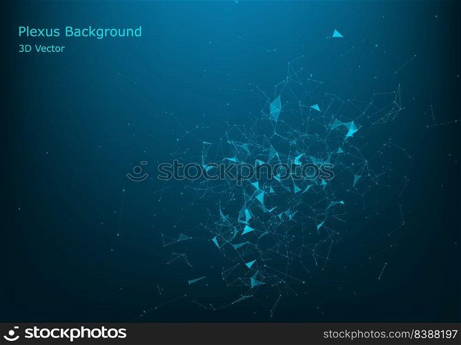 Abstract polygonal background with connected lines and dots. Minimalistic geometric pattern. Molecule structure and communication. Graphic plexus background. Science, medicine, technology concept 