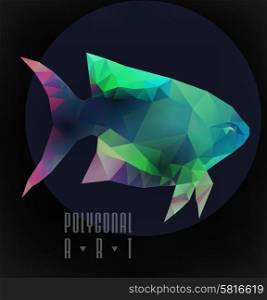 Abstract polygonal beetle. Geometric hipster illustration. low poly illustration. Ladybird polygonal
