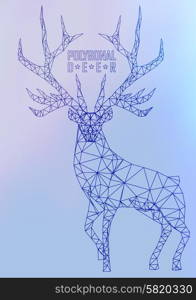 Abstract polygonal deer. Geometric hipster illustration. Polygonal antlers.