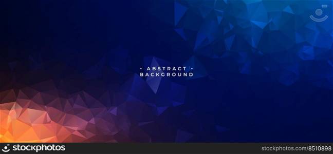 Abstract polygonal geometric lowpoly banner