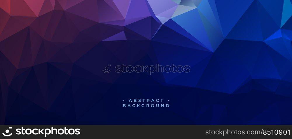 Abstract polygonal geometric lowpoly banner