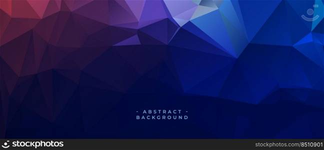 Abstract polygonal geometric lowpoly banner