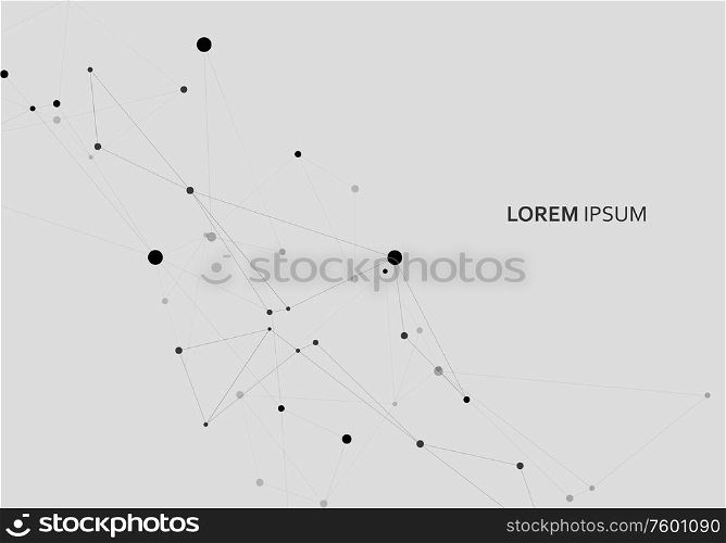 Abstract polygonal geometric shape with connection structure style.. Abstract polygonal geometric shape with connection structure style