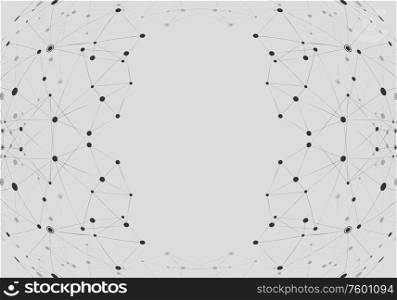 Abstract polygonal geometric shape with connection structure style.. Abstract polygonal geometric shape with connection structure style