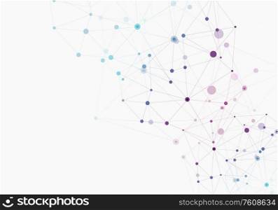 Abstract polygonal geometric shape with molecule structure style. Vector connect illustration.. Abstract polygonal geometric shape with molecule structure style. Vector connect illustration