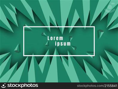 Abstract polygonal green color background. Vector illustration for your design