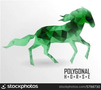 Abstract polygonal horse. Geometric hipster illustration. Polygonal horse
